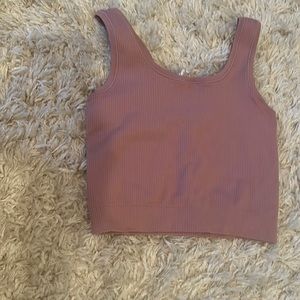 Athleta girl Rise Above Rib Crop Tank